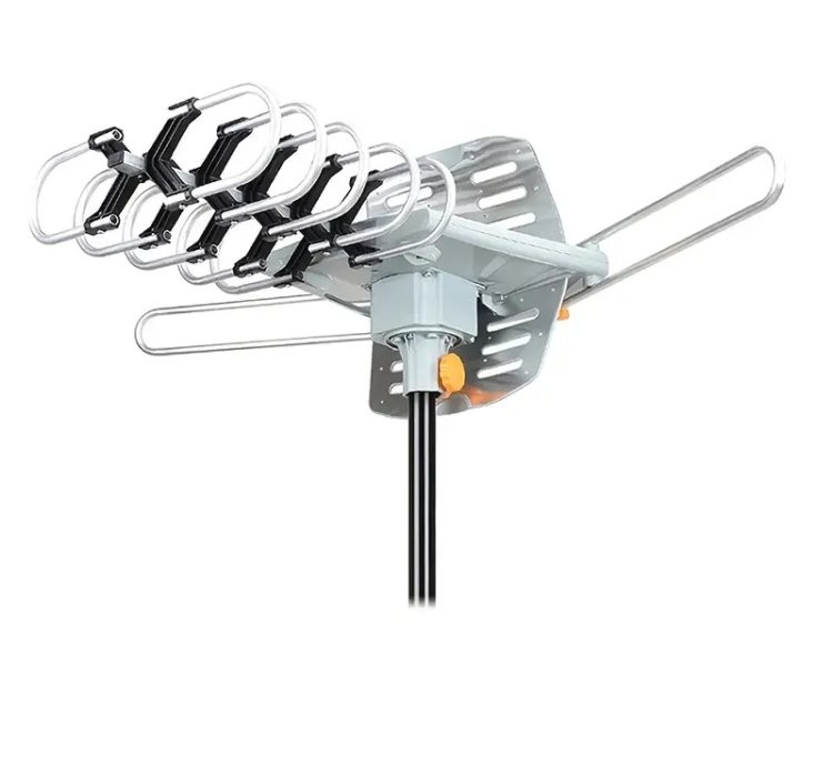 TV Antenna Outdoor 300+ Miles Range 360 Degree Rotation, Wireless Remote