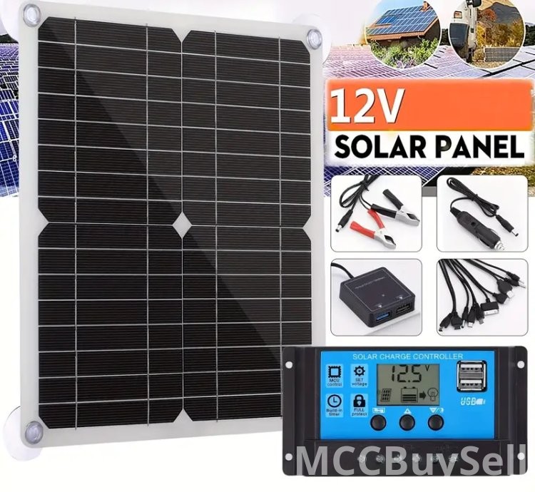 200W Solar Panel Charger Monocrystalline Silicon, Charge Controller