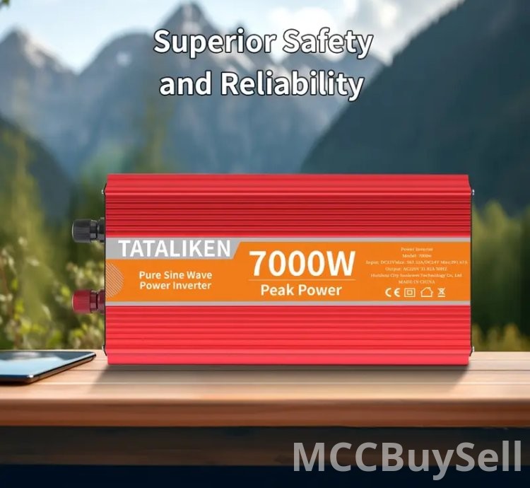 7000W 12V DC to AC 220V Power Station Converter for Homes, RV & Travel