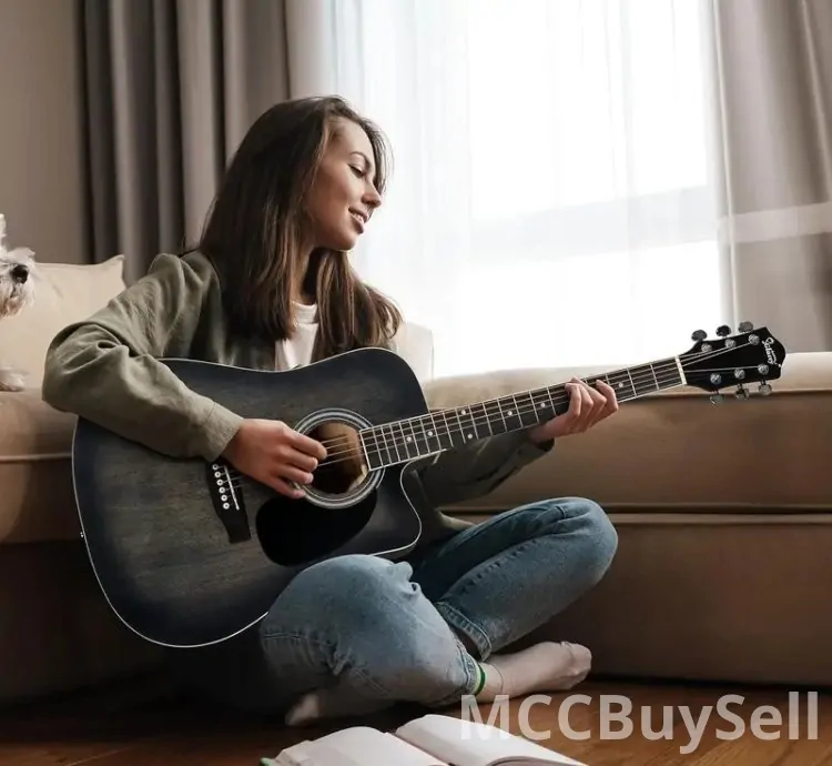 Basswood Guitarra GLARRY Full Size 6 Strings Acoustic Electric Guitar Beginning Kit