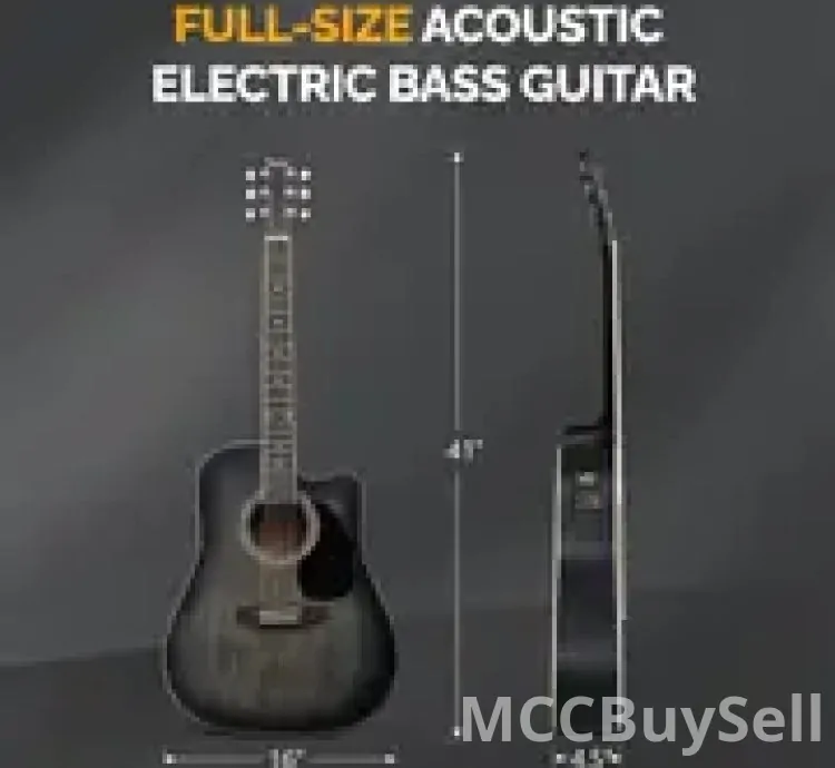 Basswood Guitarra GLARRY Full Size 6 Strings Acoustic Electric Guitar Beginning Kit