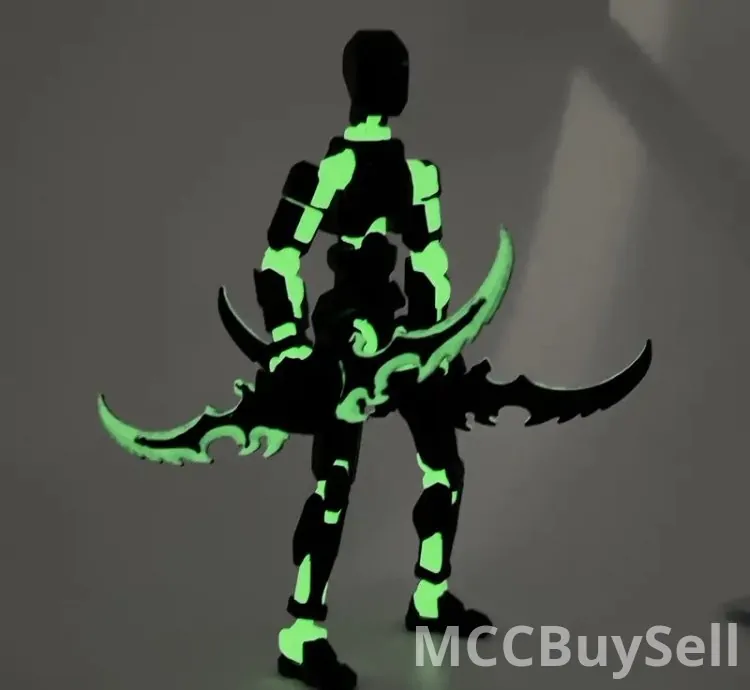 Six-piece ABS Action Doll, three-dimensional trend toy model, multi-joint movable digital man figure,