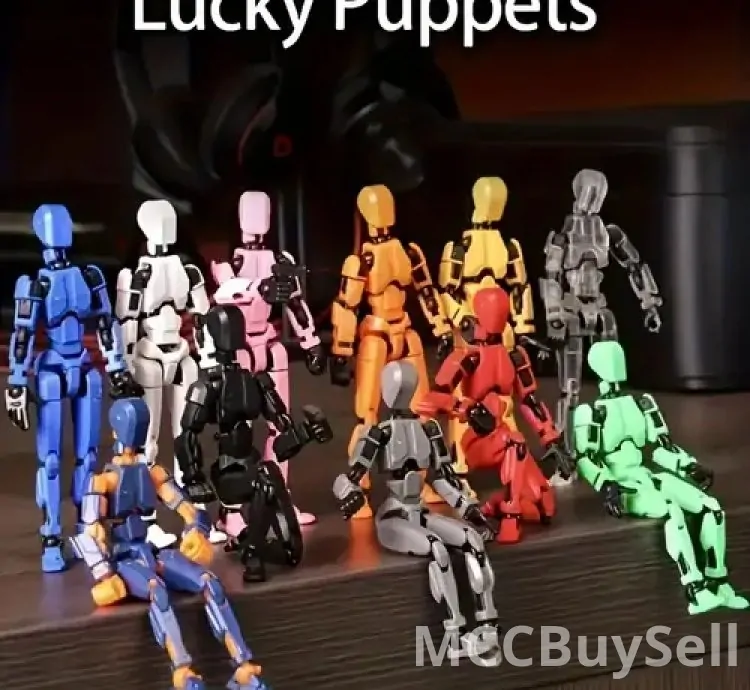 Six-piece ABS Action Doll, three-dimensional trend toy model, multi-joint movable digital man figure,