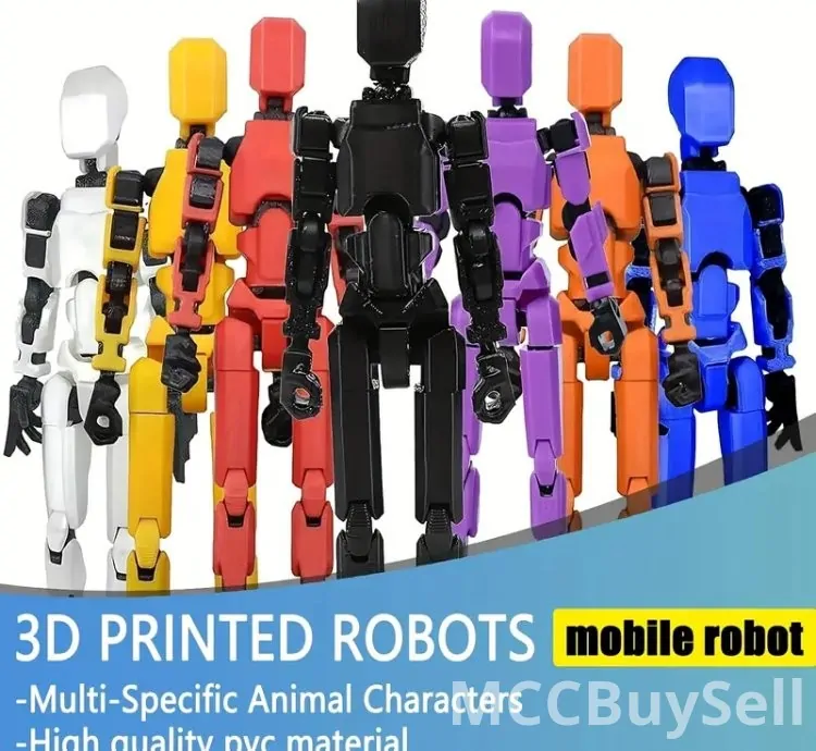 Six-piece ABS Action Doll, three-dimensional trend toy model, multi-joint movable digital man figure,