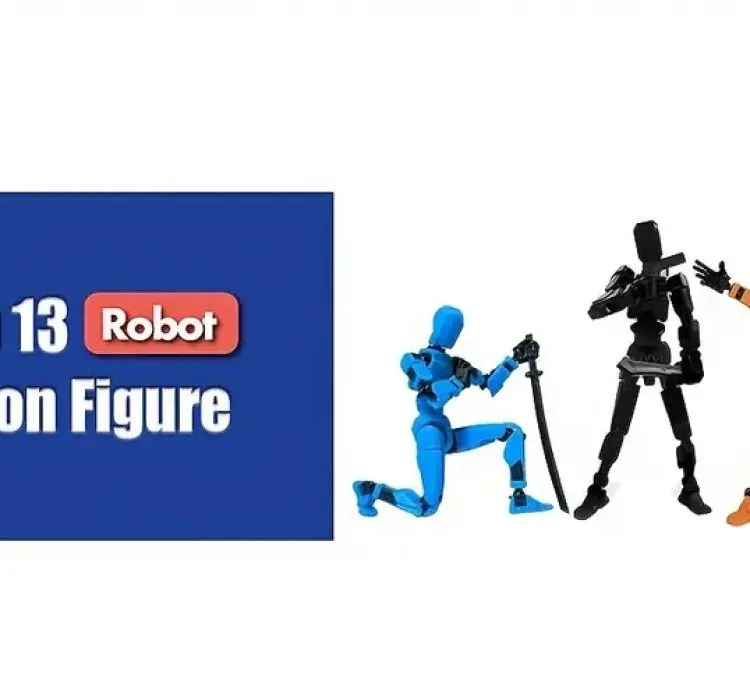Six-piece ABS Action Doll, three-dimensional trend toy model, multi-joint movable digital man figure,