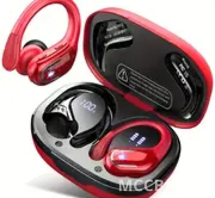 New Wireless Earbuds, Pure Bass Sound Wireless Earphones with Earhooks