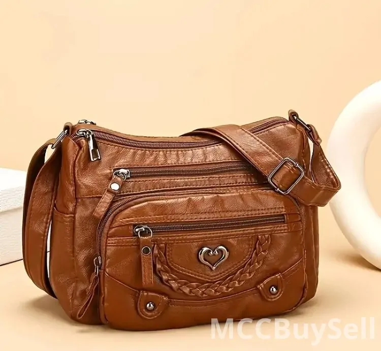 Vintage Crossbody Bag Brown in Chic Perfect Fashion & Style for daily use