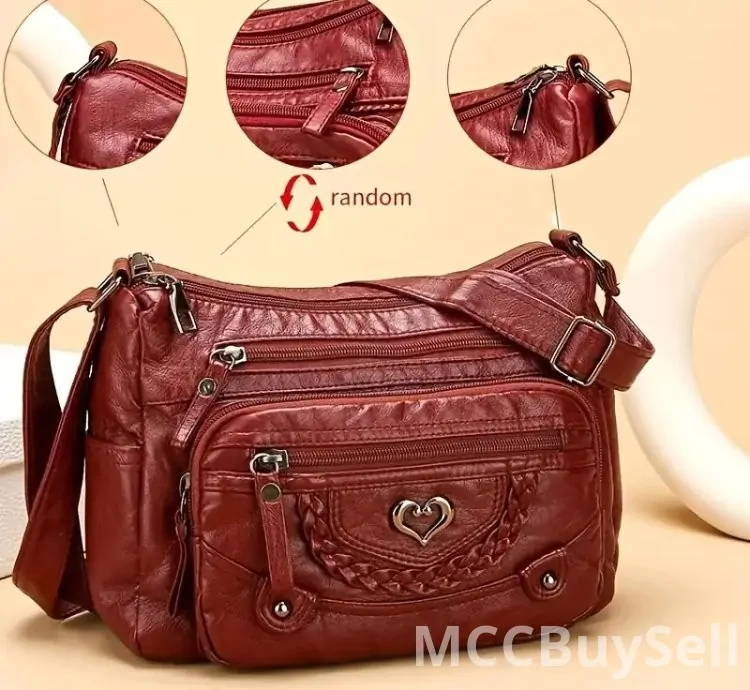 Vintage Crossbody Bag Brown in Chic Perfect Fashion & Style for daily use