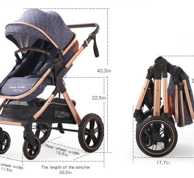 Stroller For 0 - 3 Years Newborn Babies, Comfortable & Foldable