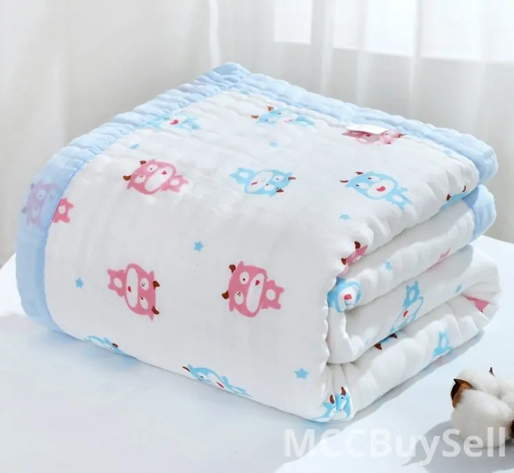 Children's Towel Blanket - 10-Layer Cotton, 110 x 110 cm