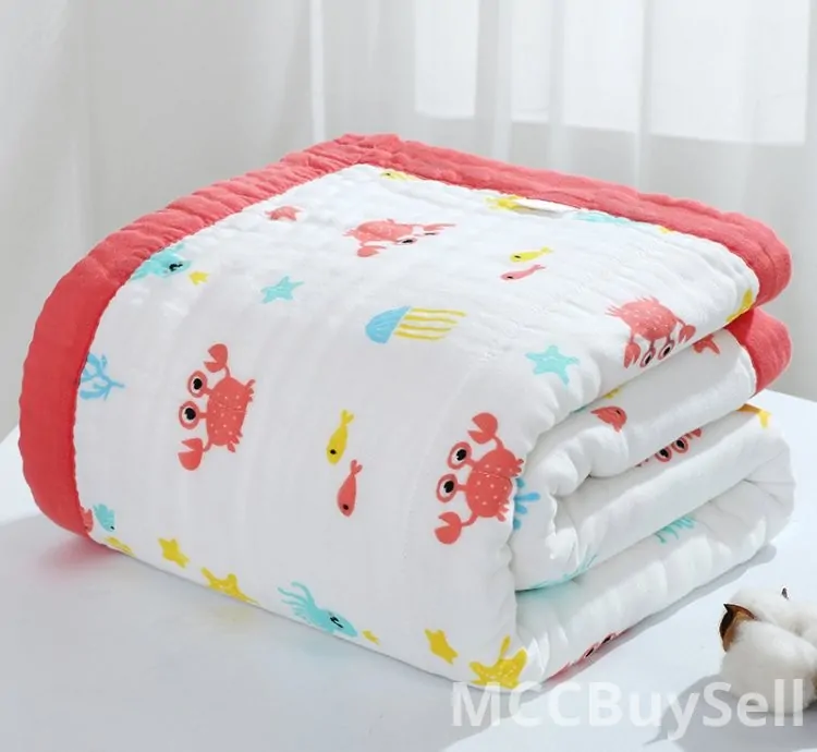 Children's Towel Blanket - 10-Layer Cotton, 110 x 110 cm
