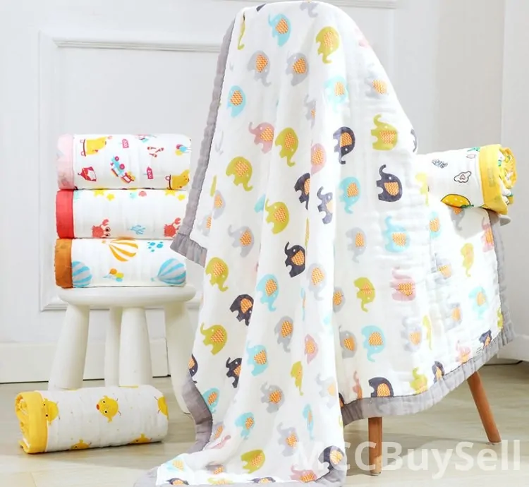 Children's Towel Blanket - 10-Layer Cotton, 110 x 110 cm