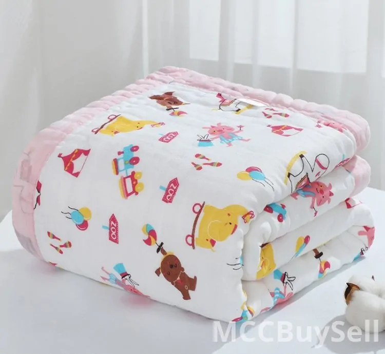 Children's Towel Blanket - 10-Layer Cotton, 110 x 110 cm