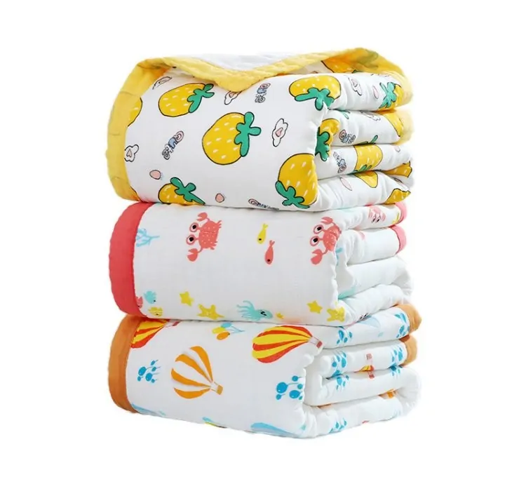 Children's Towel Blanket - 10-Layer Cotton, 110 x 110 cm