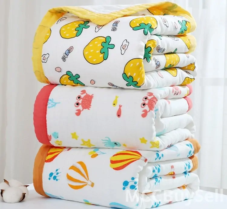 Children's Towel Blanket - 10-Layer Cotton, 110 x 110 cm