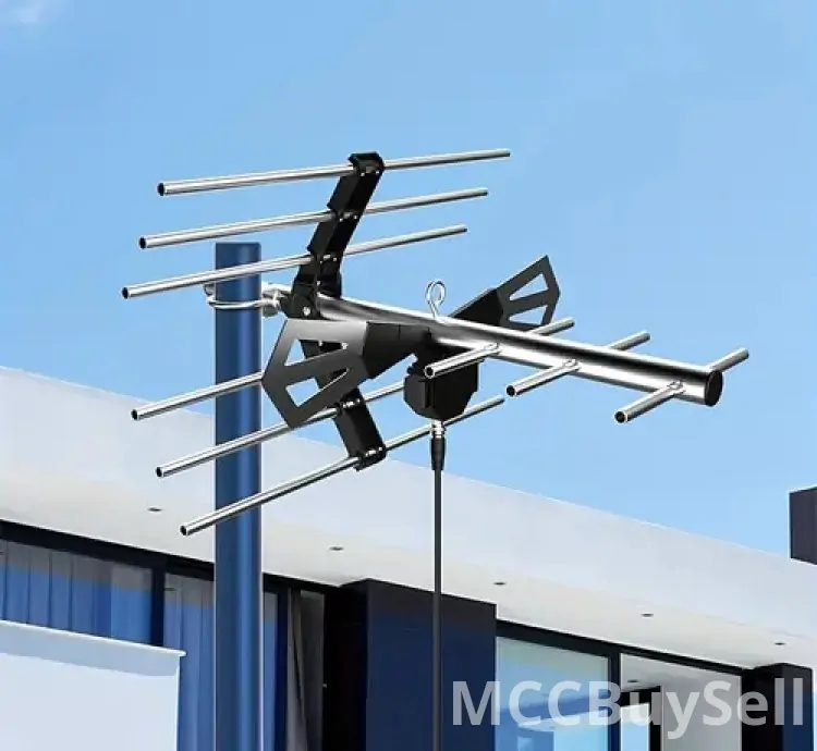 TV Antenna Outdoor 300+ Miles Range 360 Degree Rotation, Wireless Remote