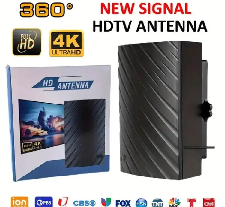 TV Antenna Outdoor 300+ Miles Range 360 Degree Rotation, Wireless Remote
