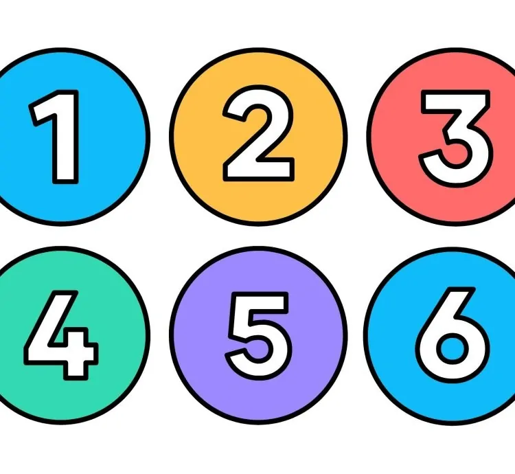 Colorful Numbers From 1 - 100 Flash Cards