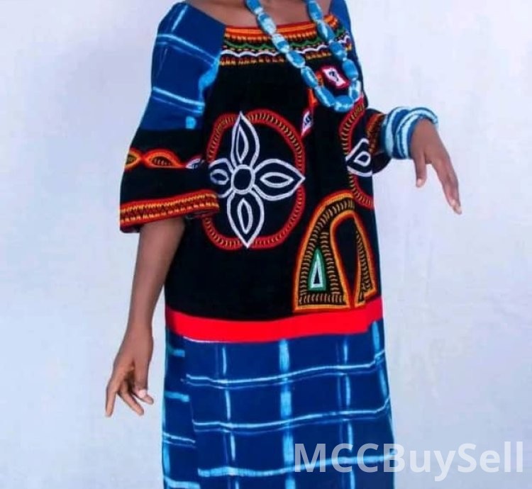 Traditional Female Attire Best Cameroon Grassfield Embroidered Ceremonial Design