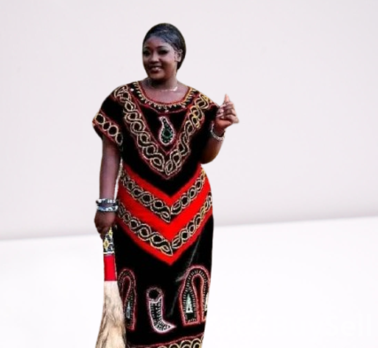 Traditional Female Attire Best Cameroon Grassfield Embroidered Ceremonial Design