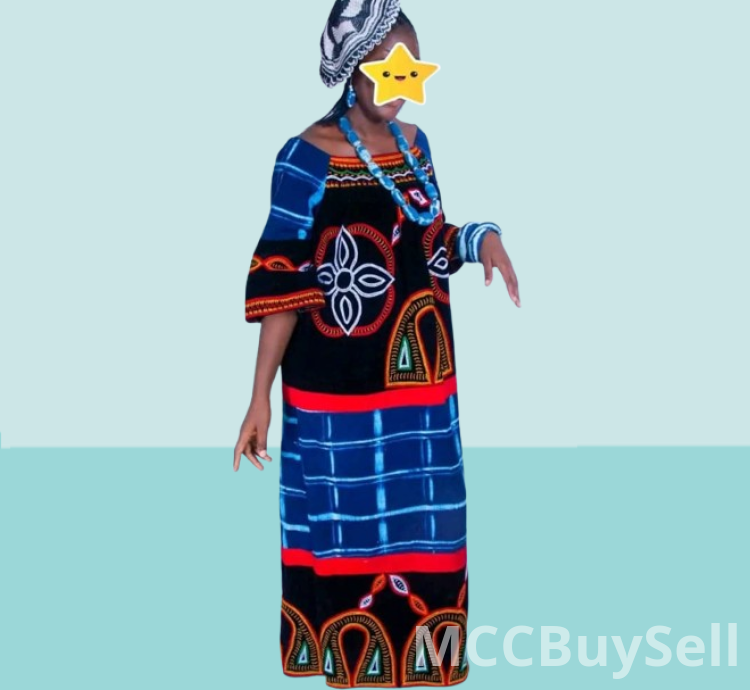 Traditional Female Attire Best Cameroon Grassfield Embroidered Ceremonial Design