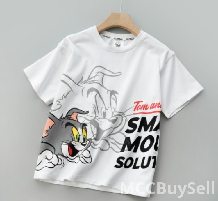 Tom and Jerry graphics designs with a mix of bold colors