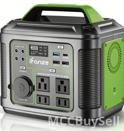 Portable Electricity Power Station 300W Solar Generator 110V AC DC Ports For Home Backup