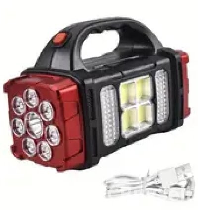 Portable Solar Power + USB Rechargeable Power Bank Lights