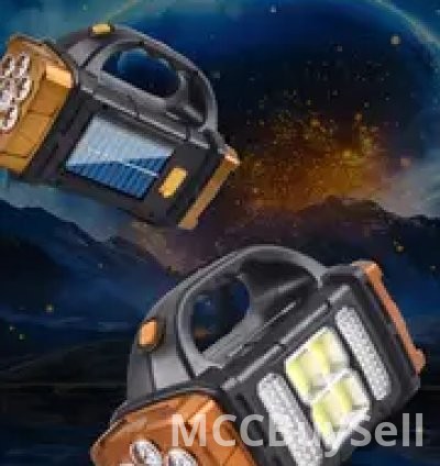 Portable Solar Power + USB Rechargeable Power Bank Lights 9