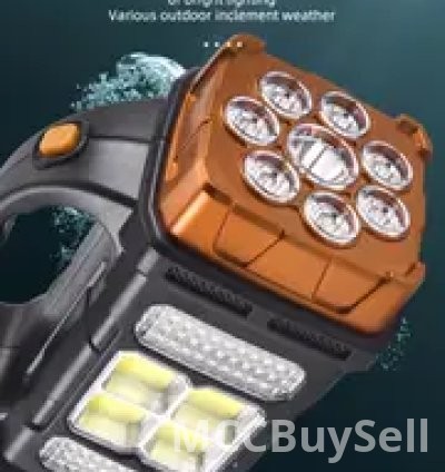 Portable Solar Power + USB Rechargeable Power Bank Lights 7