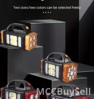 Portable Solar Power + USB Rechargeable Power Bank Lights 6