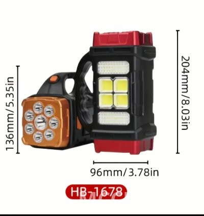 Portable Solar Power + USB Rechargeable Power Bank Lights 5