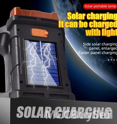 Portable Solar Power + USB Rechargeable Power Bank Lights 3