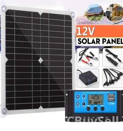 200W Solar Panel Charger Monocrystalline Silicon, Charge Controller 5