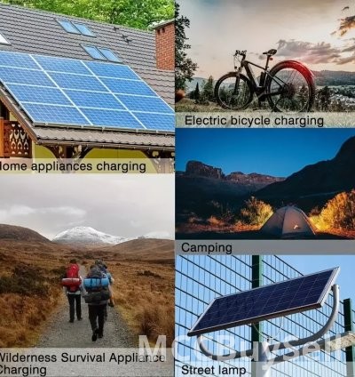 200W Solar Panel Charger Monocrystalline Silicon, Charge Controller 3