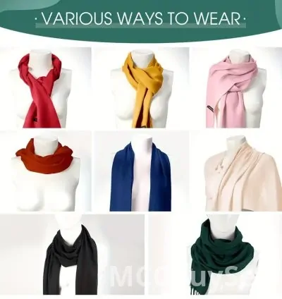 Blanketing scarf Warm soft shawl thickened winter long scarf in college style 3