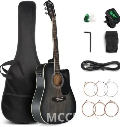 Basswood Guitarra GLARRY Full Size 6 Strings Acoustic Electric Guitar Beginning Kit