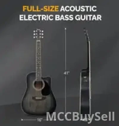 Basswood Guitarra GLARRY Full Size 6 Strings Acoustic Electric Guitar Beginning Kit 7