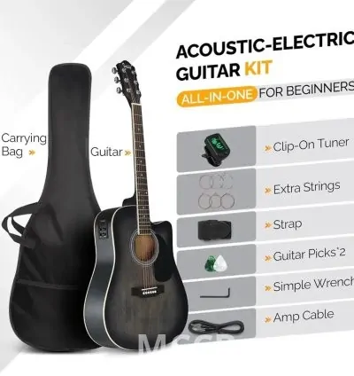 Basswood Guitarra GLARRY Full Size 6 Strings Acoustic Electric Guitar Beginning Kit