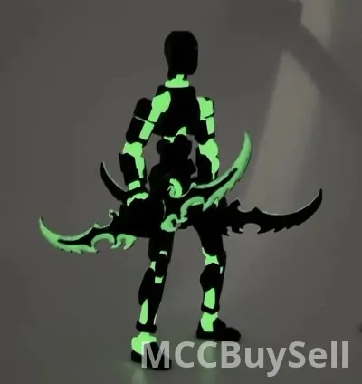 Six-piece ABS Action Doll, three-dimensional trend toy model, multi-joint movable digital man figure, 12