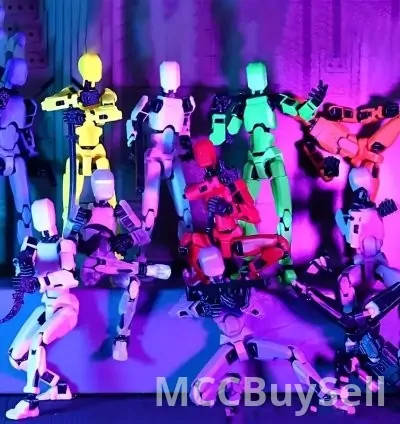 Six-piece ABS Action Doll, three-dimensional trend toy model, multi-joint movable digital man figure, 7