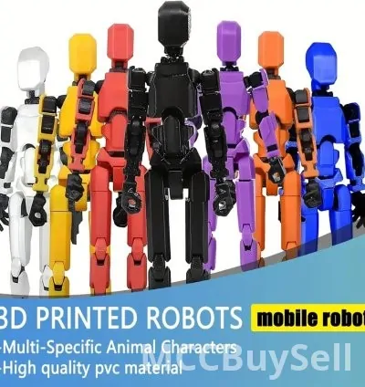 Six-piece ABS Action Doll, three-dimensional trend toy model, multi-joint movable digital man figure, 5