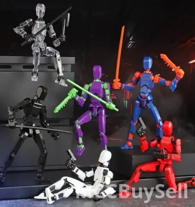 Six-piece ABS Action Doll, three-dimensional trend toy model, multi-joint movable digital man figure, 4