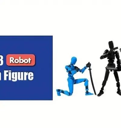 Six-piece ABS Action Doll, three-dimensional trend toy model, multi-joint movable digital man figure, 3