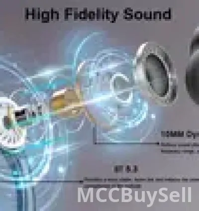 New Wireless Earbuds, Pure Bass Sound Wireless Earphones with Earhooks 5