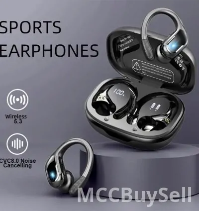 New Wireless Earbuds, Pure Bass Sound Wireless Earphones with Earhooks 7