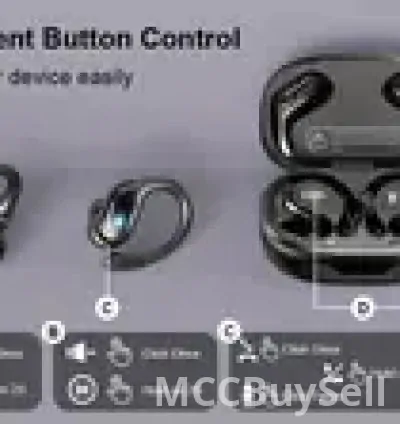 New Wireless Earbuds, Pure Bass Sound Wireless Earphones with Earhooks 8