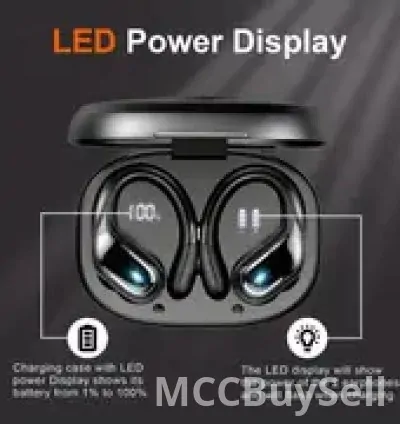 New Wireless Earbuds, Pure Bass Sound Wireless Earphones with Earhooks 9