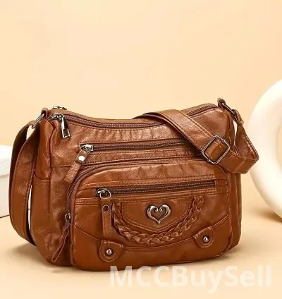 Vintage Crossbody Bag Brown in Chic Perfect Fashion & Style for daily use 10