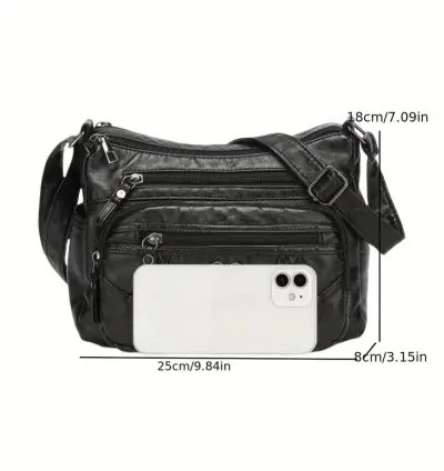 Vintage Crossbody Bag Brown in Chic Perfect Fashion & Style for daily use 5